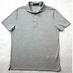 G/FORE Mens Merino Wool Blend Polo Shirt Heather Grey GMP0000031 Size M